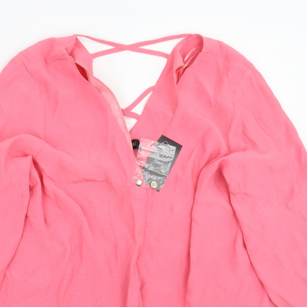 F&F Womens Pink   Basic Button-Up Size 14