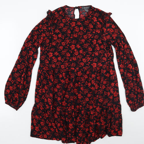 Primark Womens Red Floral  A-Line  Size 12