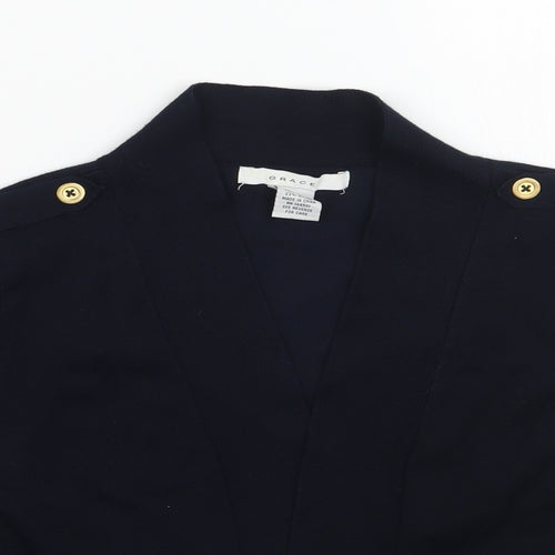 Grace Womens Blue   Cardigan Jumper Size M