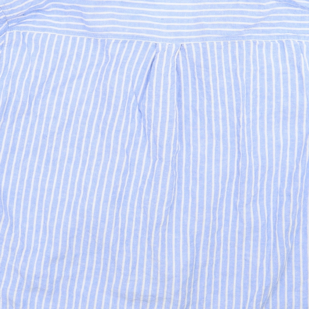 F&F Womens Blue Striped  Basic Button-Up Size 16
