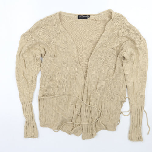 PRETTYLITTLETHING Womens Beige   Cardigan Jumper Size S