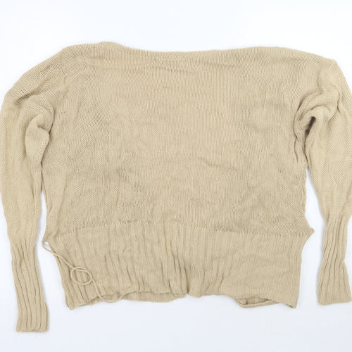 PRETTYLITTLETHING Womens Beige   Cardigan Jumper Size S