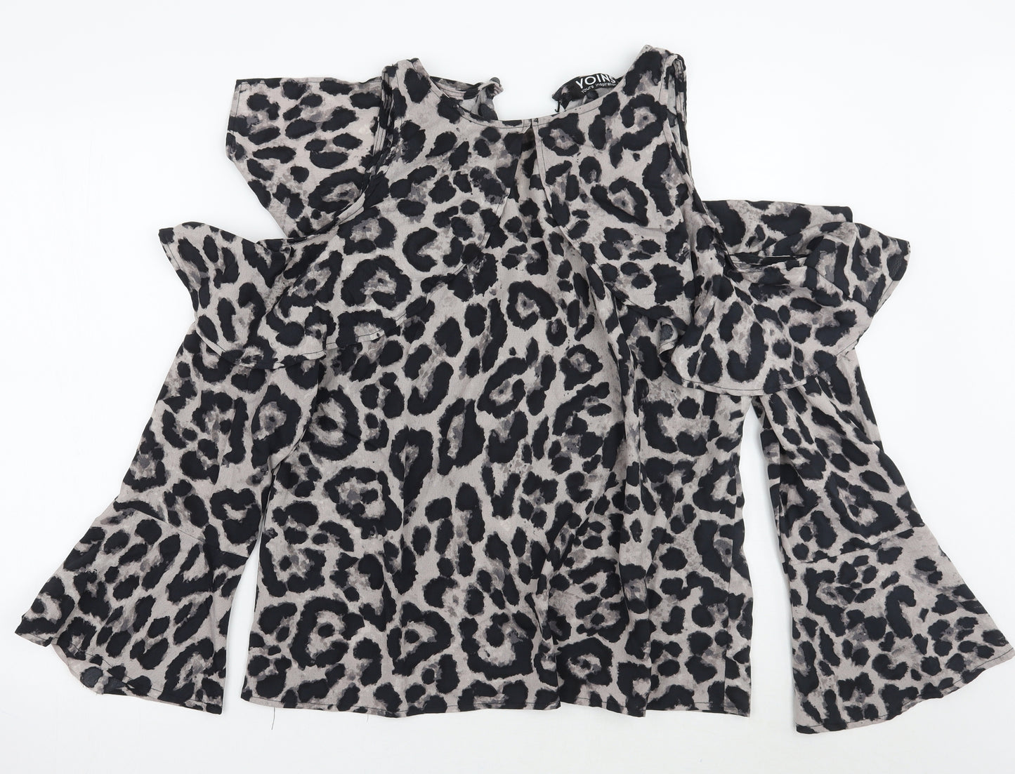 Yoins Womens  Animal Print  Basic Blouse Size XL