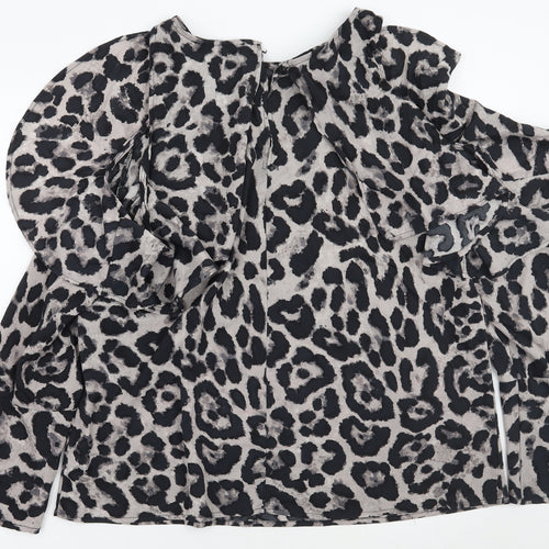 Yoins Womens  Animal Print  Basic Blouse Size XL