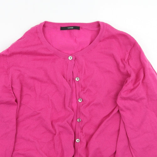 George Womens Pink   Cardigan Jumper Size 18