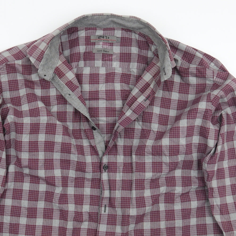 Matalan Mens Red Check   Button-Up Size L