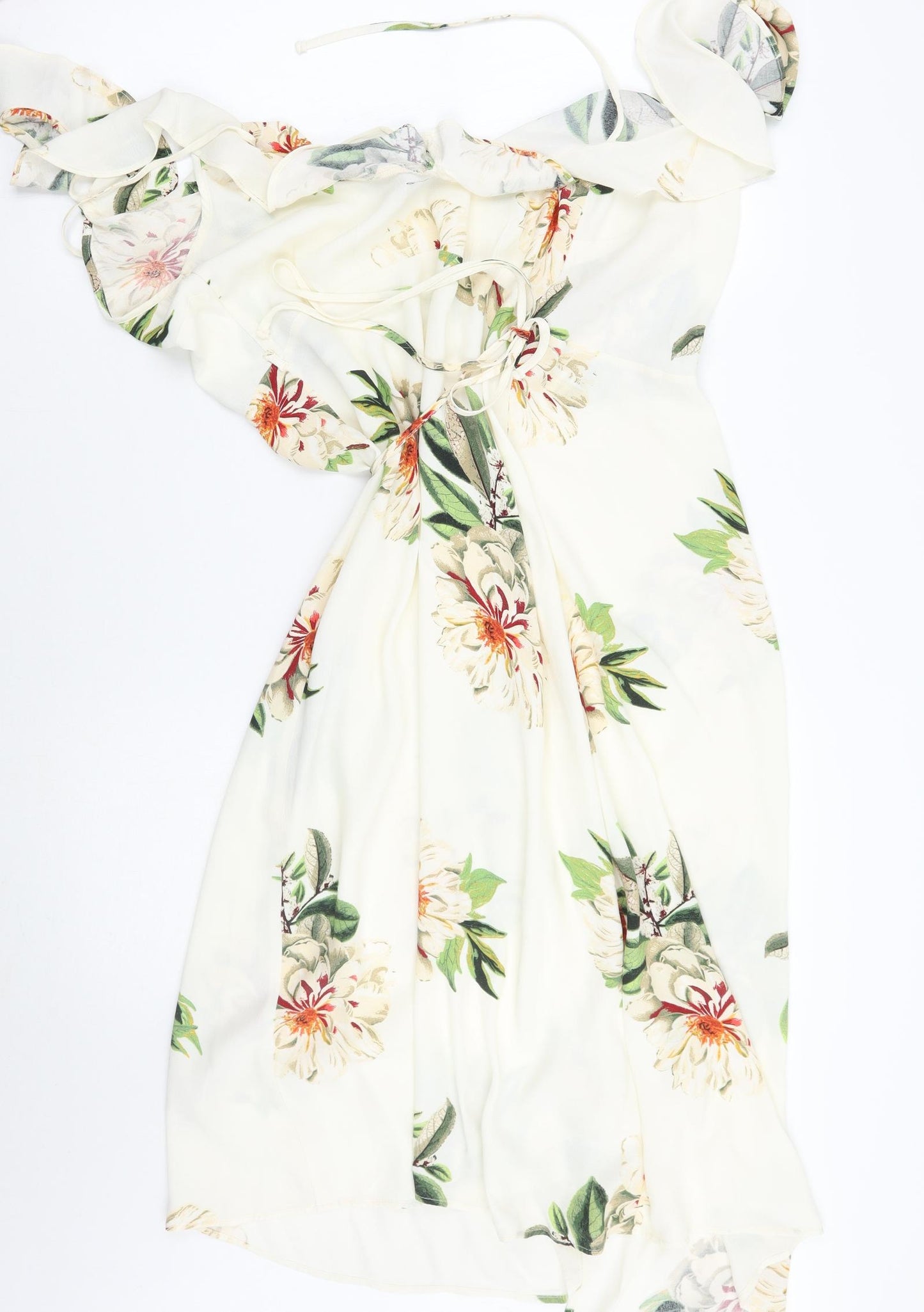 Topshop Womens Ivory Floral  A-Line  Size 12