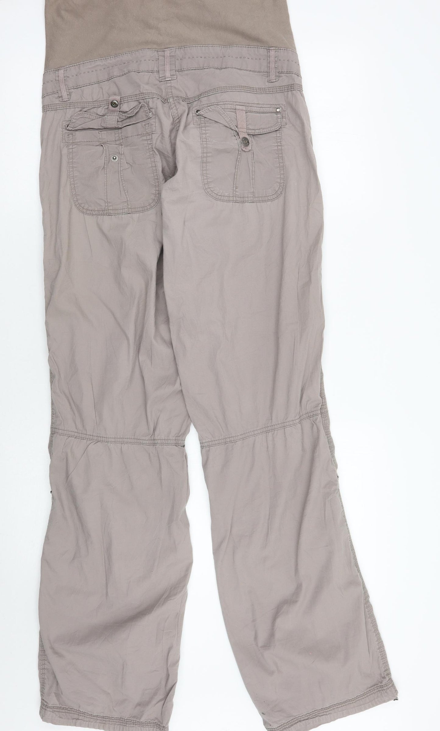 H&M Womens Grey   Cargo Trousers Size 10 L32 in