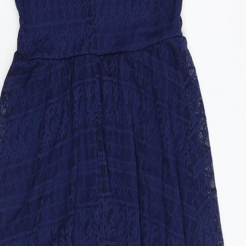 ASOS Womens Blue Floral  A-Line  Size 8