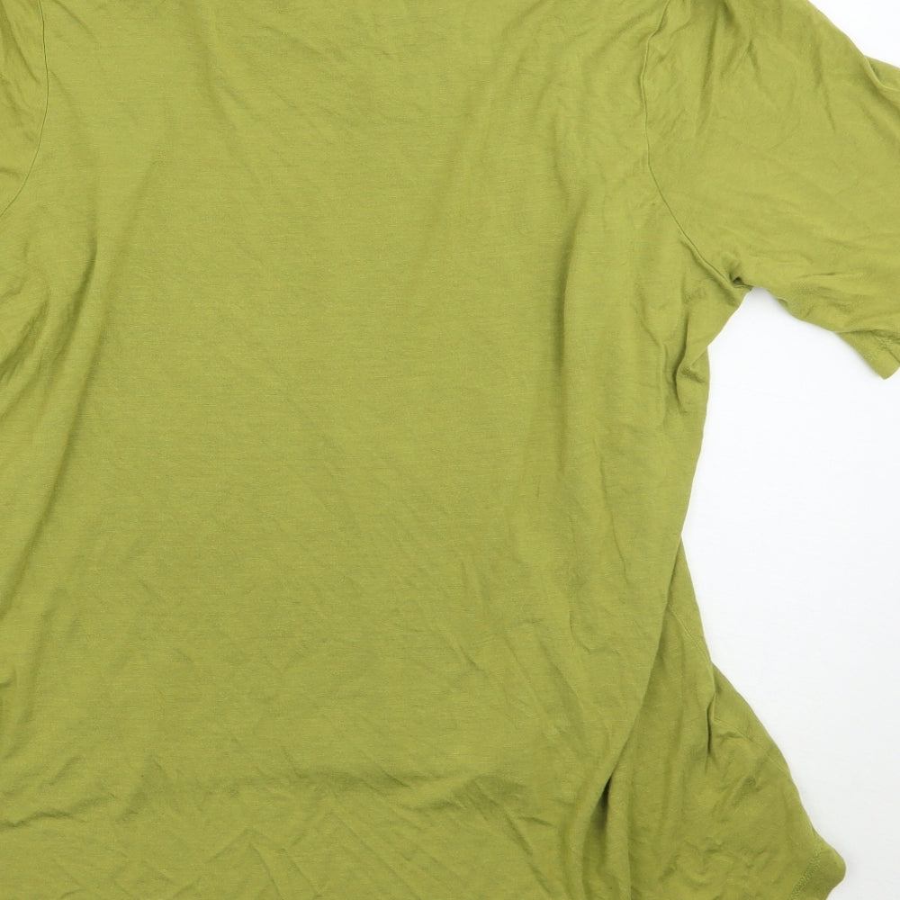 Per Una Womens Green   Basic T-Shirt Size 22