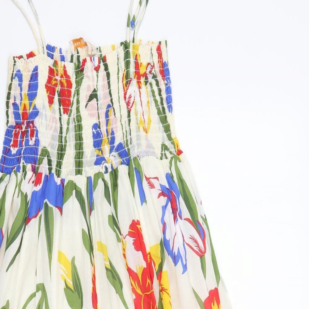 Tory Burch Womens Ivory Floral  A-Line  Size M