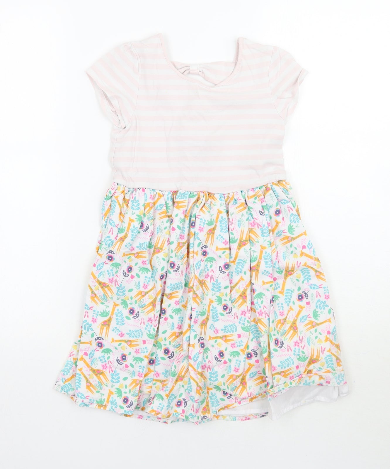 Bopster & Mimi Girls White Floral  A-Line  Size 8 Years
