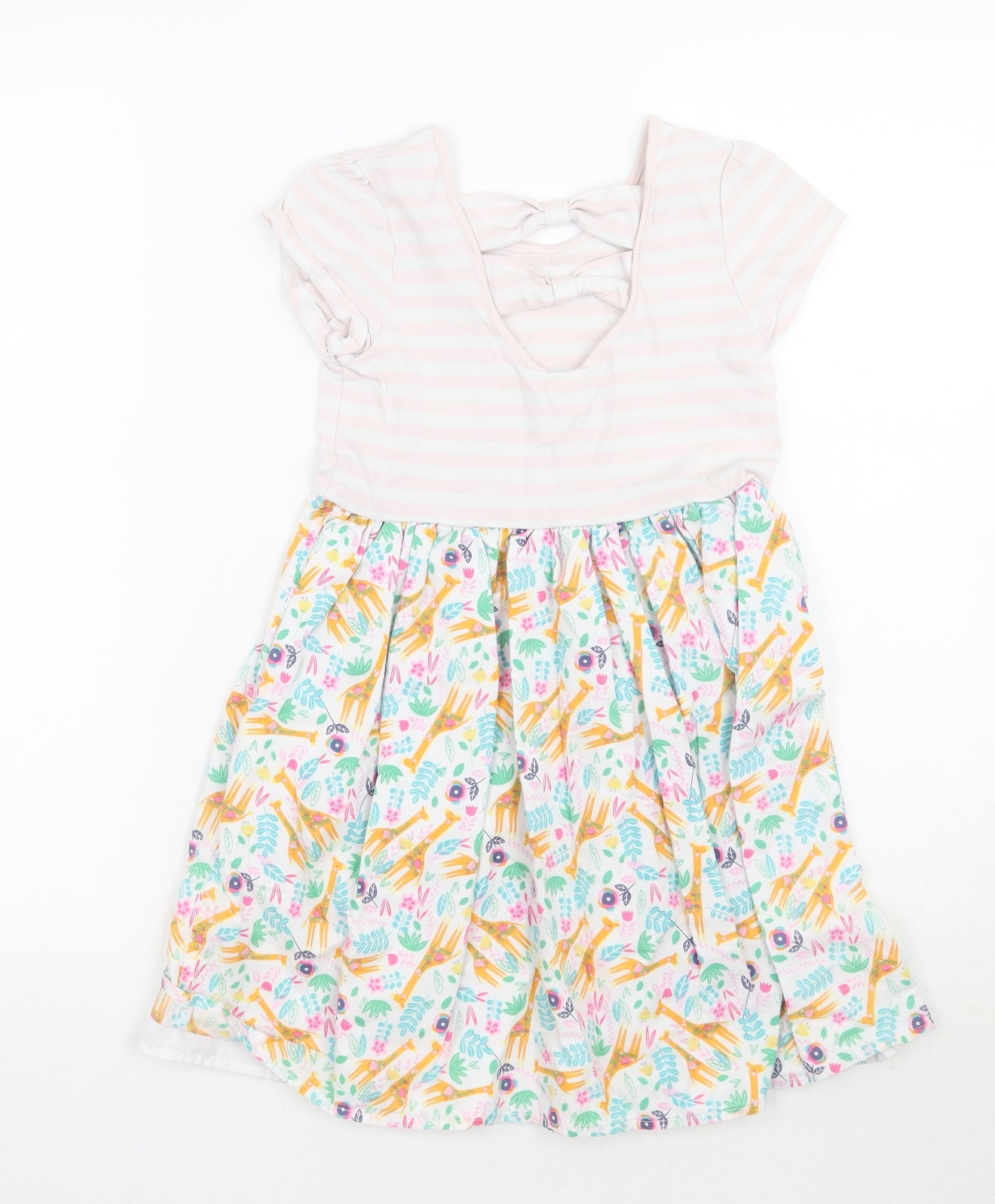 Bopster & Mimi Girls White Floral  A-Line  Size 8 Years