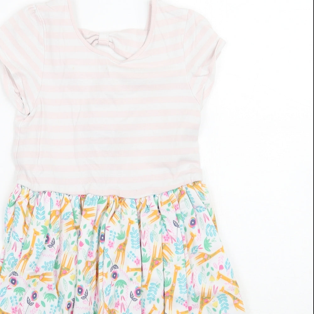 Bopster & Mimi Girls White Floral  A-Line  Size 8 Years