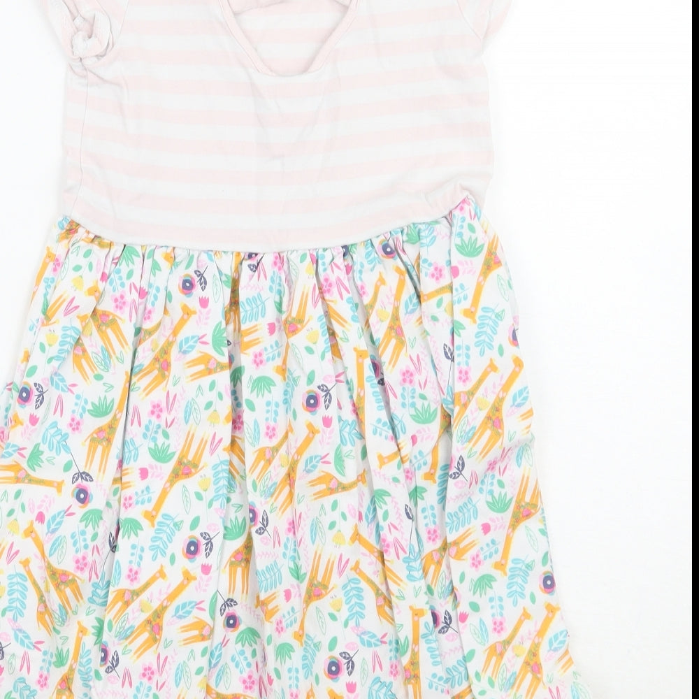 Bopster & Mimi Girls White Floral  A-Line  Size 8 Years