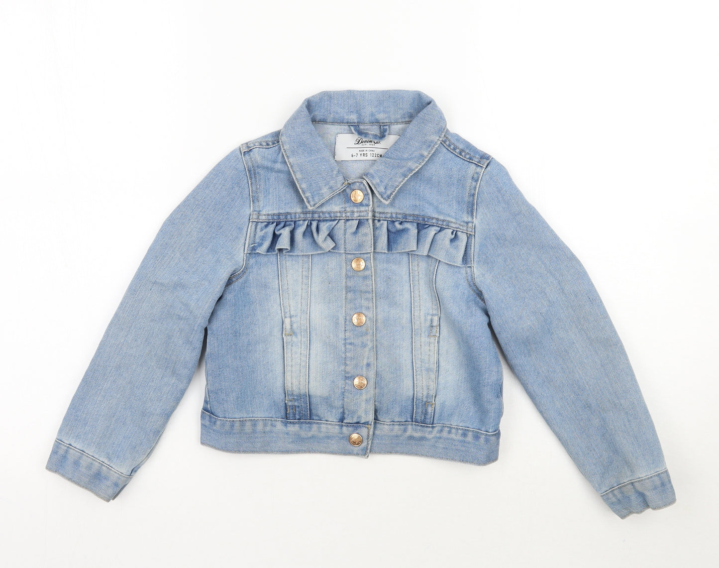 Denim co Girls Blue   Jacket Coat Size 6-7 Years