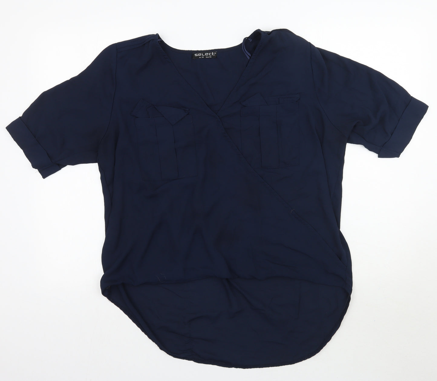 Select Womens Blue   Basic Blouse Size 16
