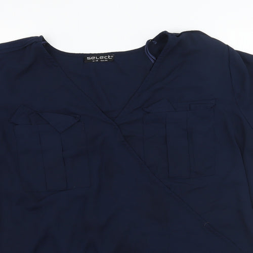 Select Womens Blue   Basic Blouse Size 16