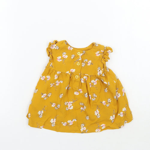Primark Girls Yellow Floral  Basic Blouse