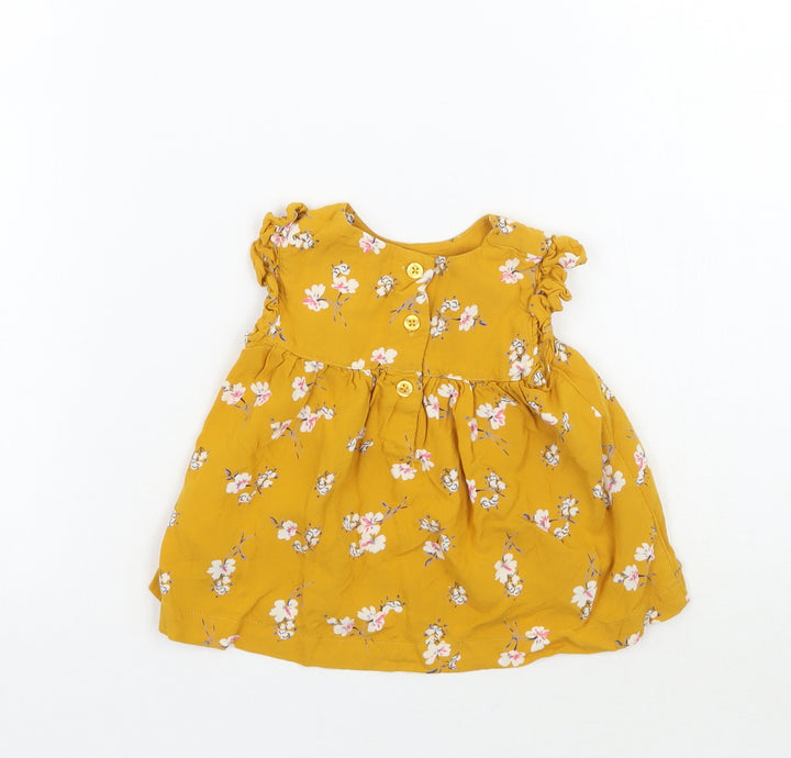 Primark Girls Yellow Floral Basic Blouse