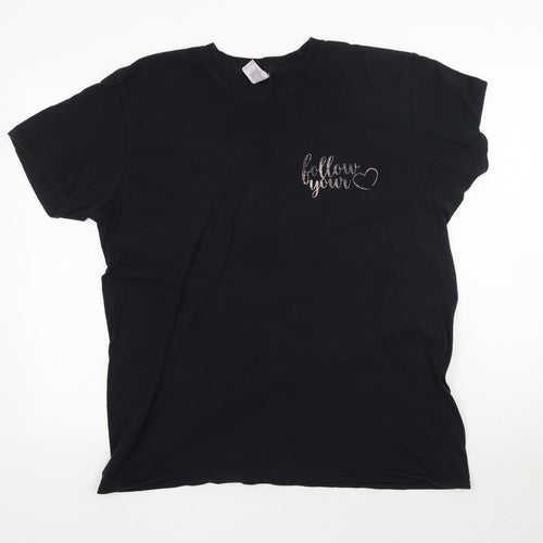 Gildan Womens Black   Basic T-Shirt Size XL