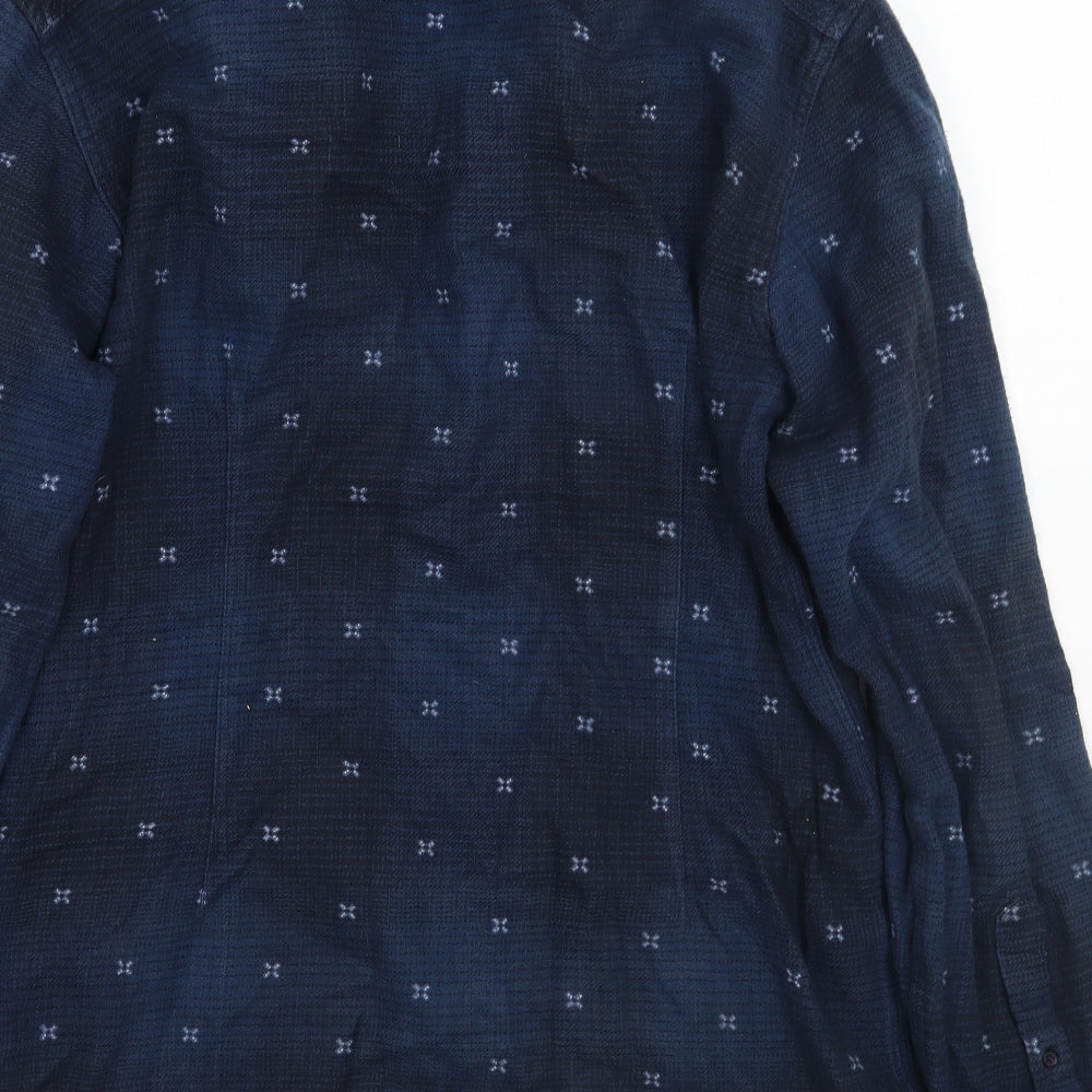 Zara Mens Blue    Button-Up Size L