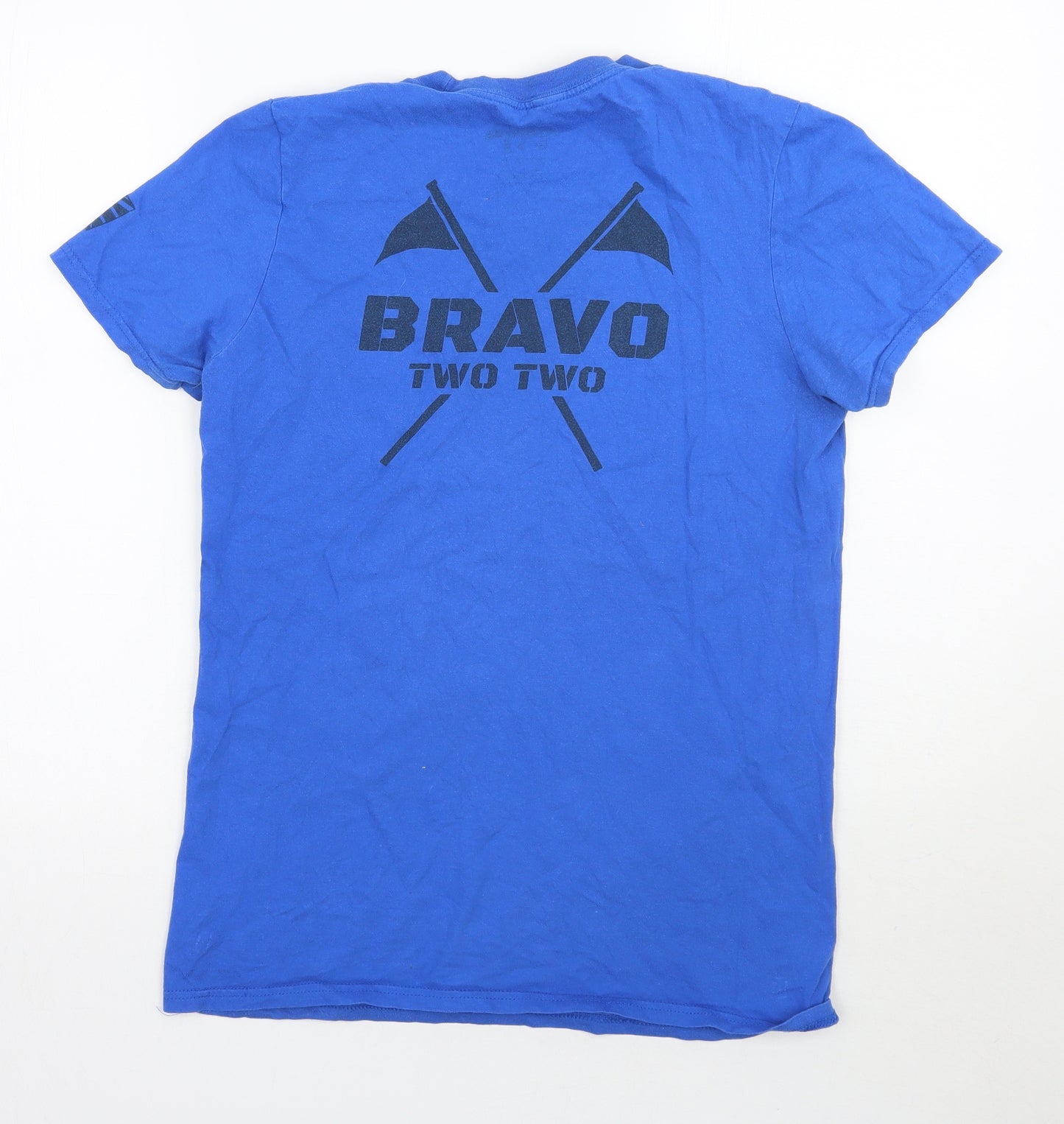 Bavo two two Mens Blue  Rayon  T-Shirt Size S