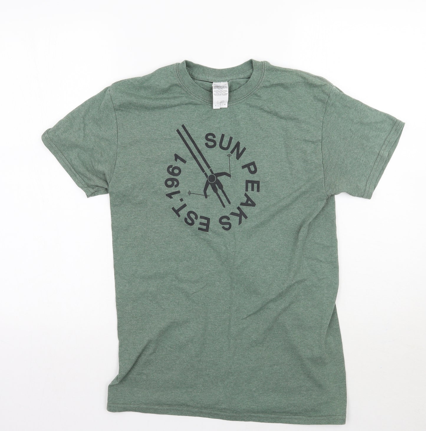 Gildan Mens Green    T-Shirt Size S