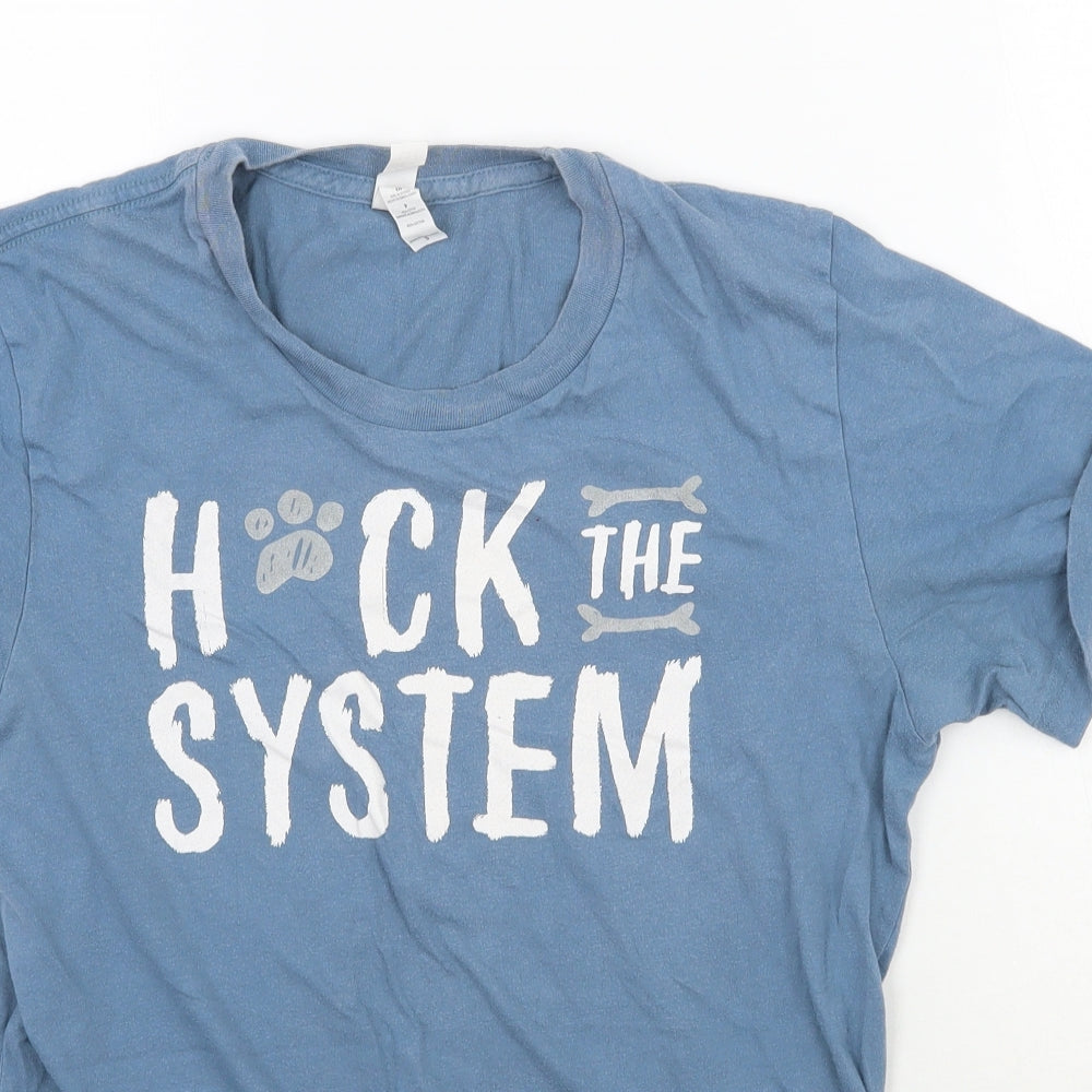 Canvas Womens Blue   Basic T-Shirt Size S