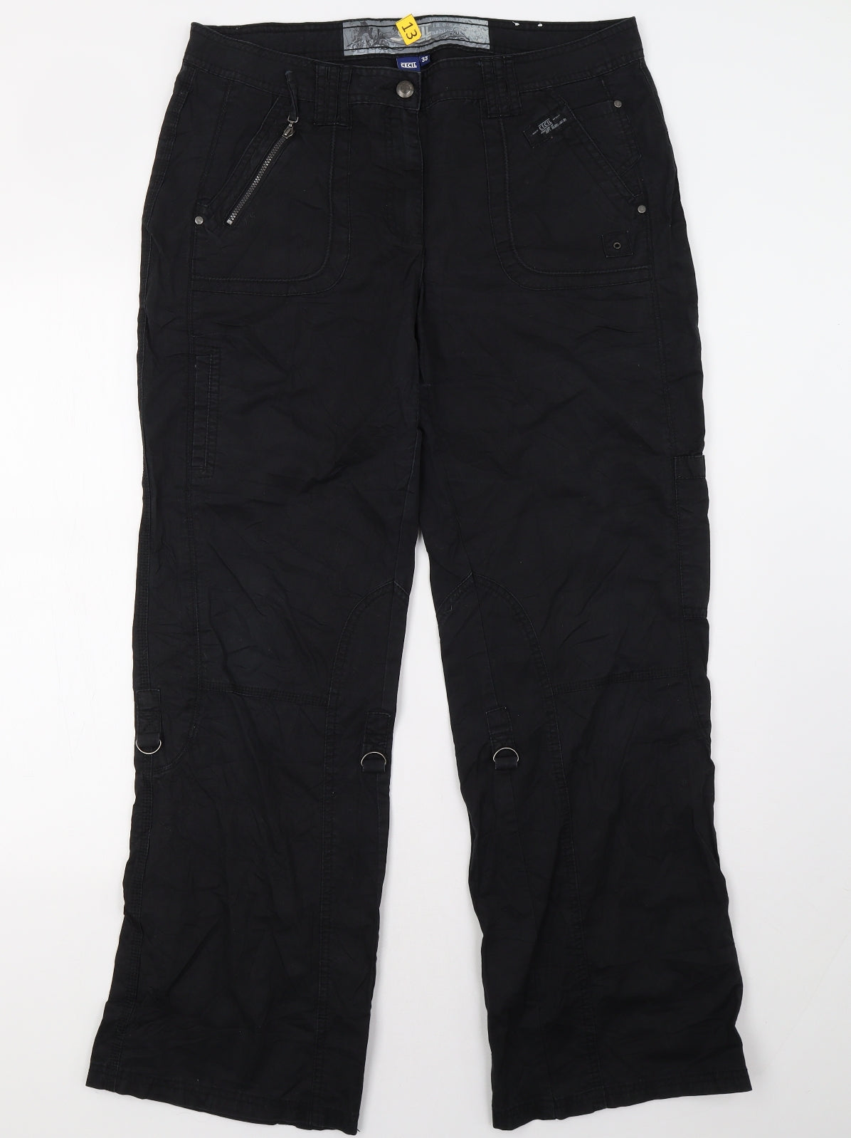 Cecil Mens Black   Trousers  Size 34 L32 in