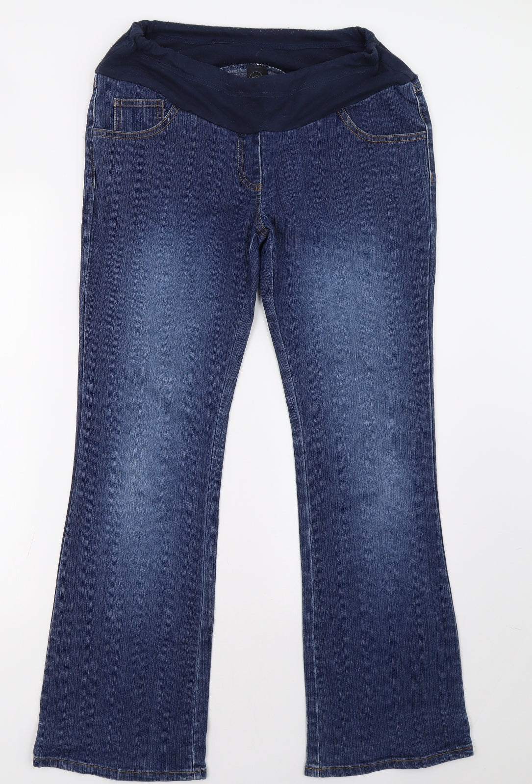Moda Womens Blue  Denim Straight Jeans Size 10 L32 in