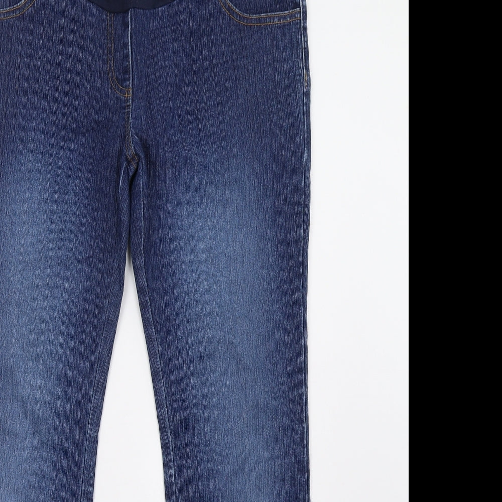 Moda Womens Blue  Denim Straight Jeans Size 10 L32 in