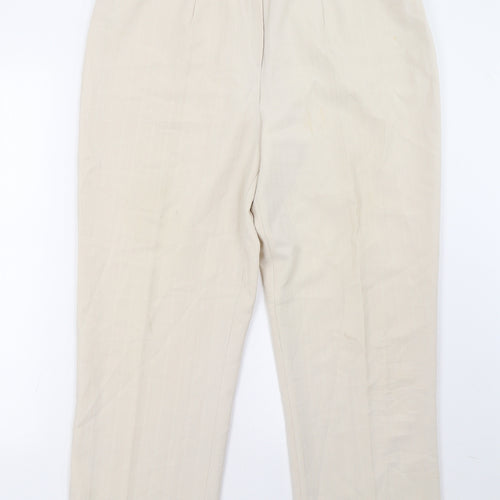 Preworn Womens Beige   Trousers  Size 14 L32 in