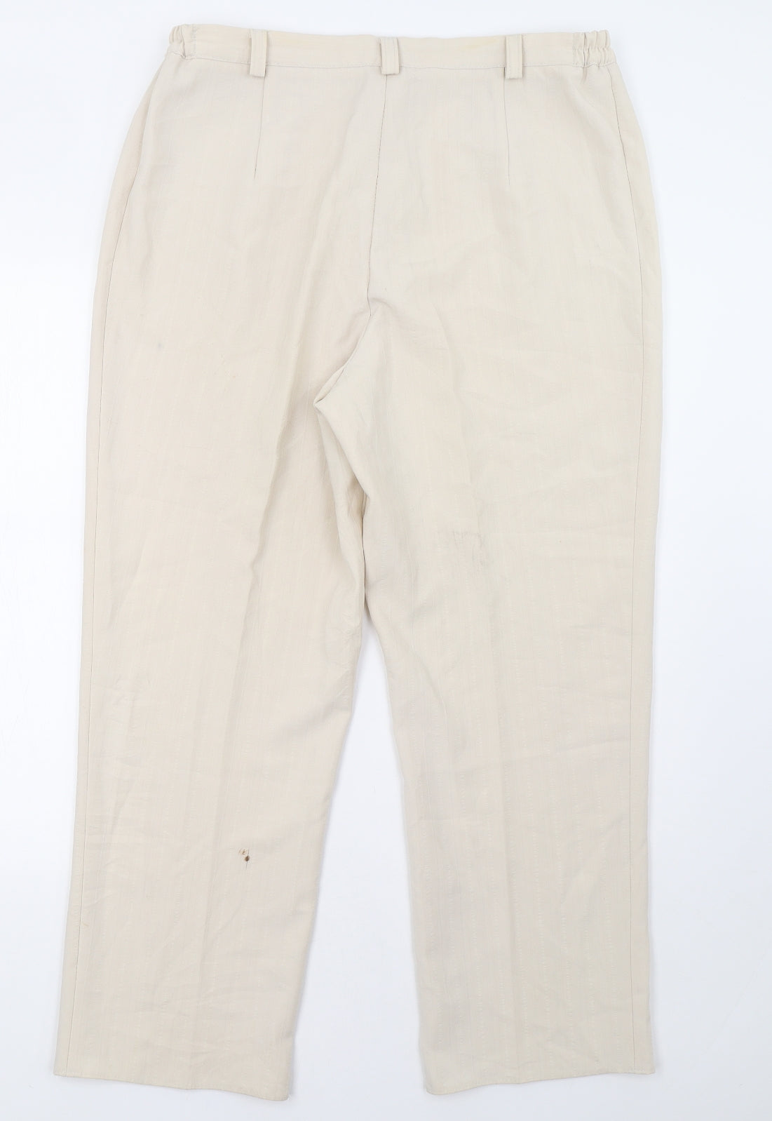 Preworn Womens Beige   Trousers  Size 14 L32 in