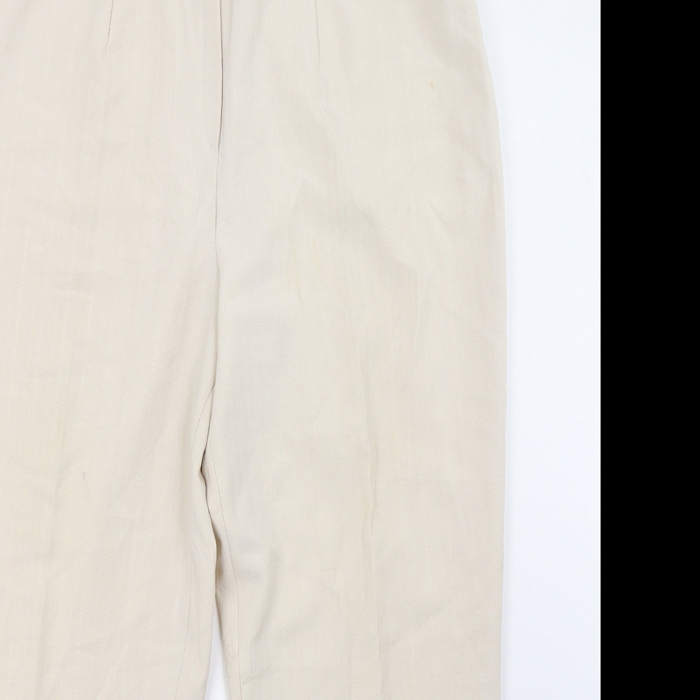 Preworn Womens Beige   Trousers  Size 14 L32 in