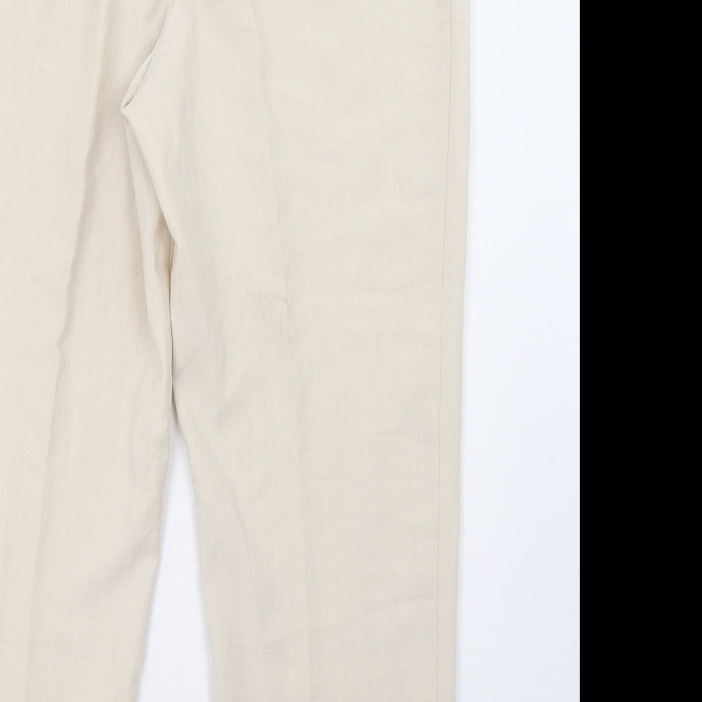 Preworn Womens Beige   Trousers  Size 14 L32 in