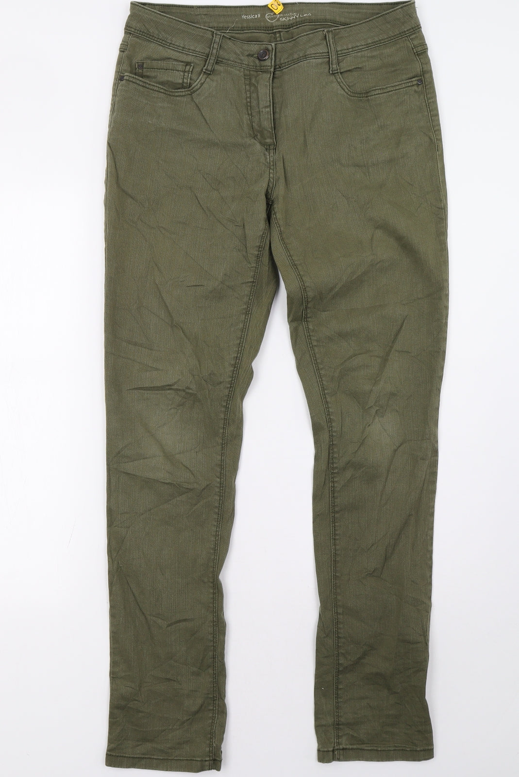 Yessica Womens Green   Straight Jeans Size 34 L34 in