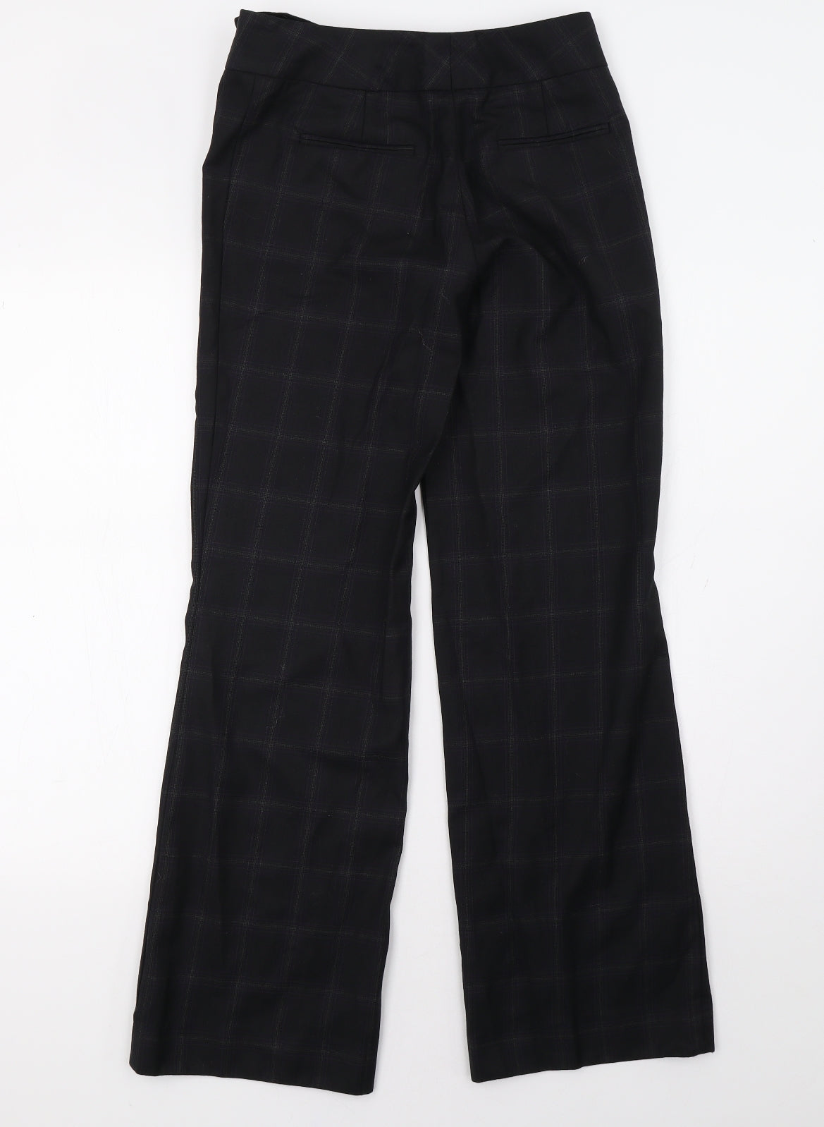 Slaters Womens Black Check  Trousers  Size 6 L31 in