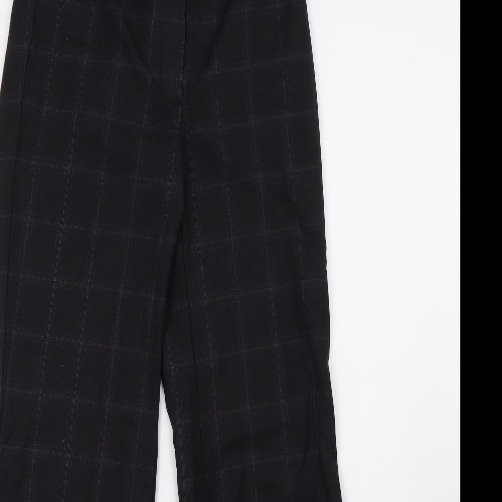 Slaters Womens Black Check  Trousers  Size 6 L31 in