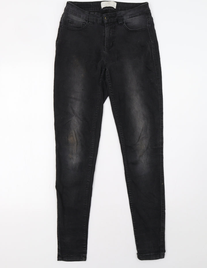 Pieces Womens Black Skinny Jeans Size 8 L32 in