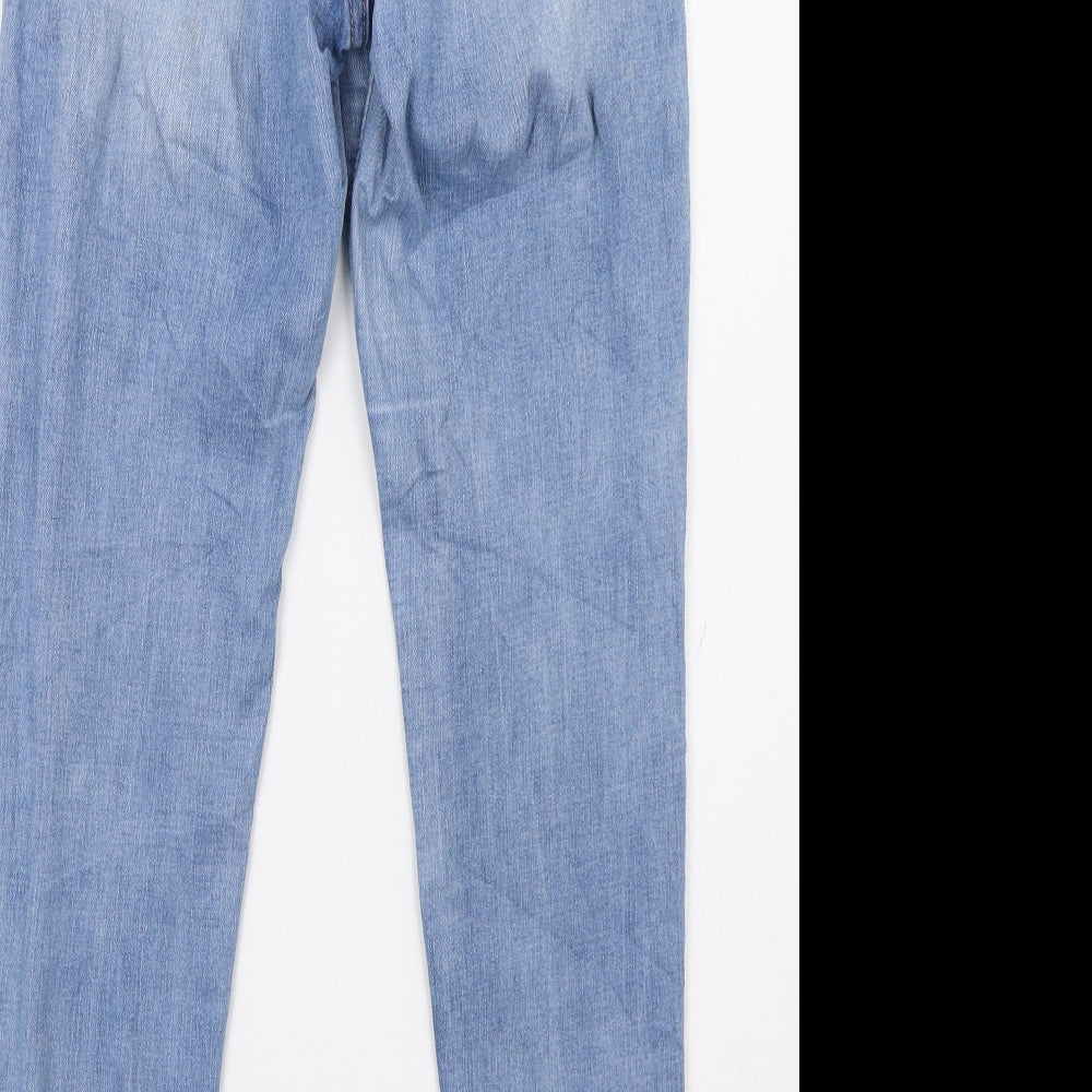 laulia Womens Blue  Denim Straight Jeans Size 6 L30 in