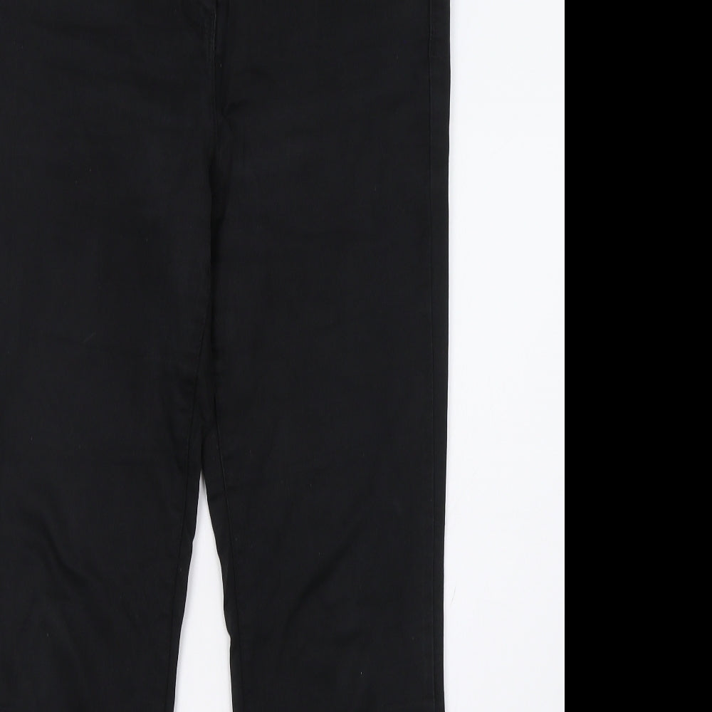 Marks and Spencer Womens Black  Denim Straight Jeans Size 14 L32 in