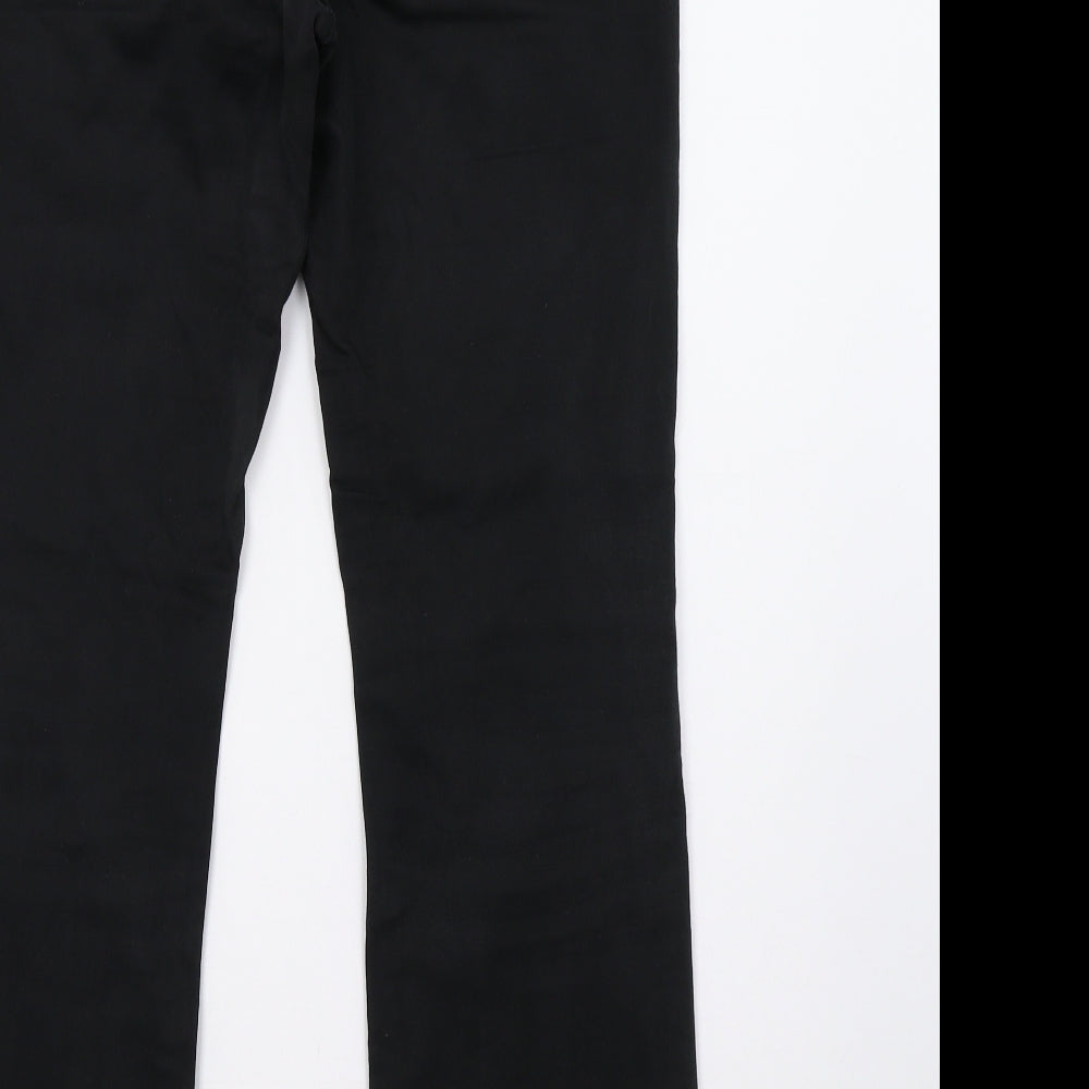 Marks and Spencer Womens Black  Denim Straight Jeans Size 14 L32 in