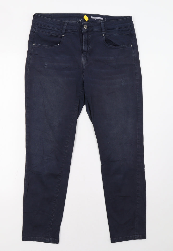EDC Womens Blue Straight Jeans Size 12 L28 in