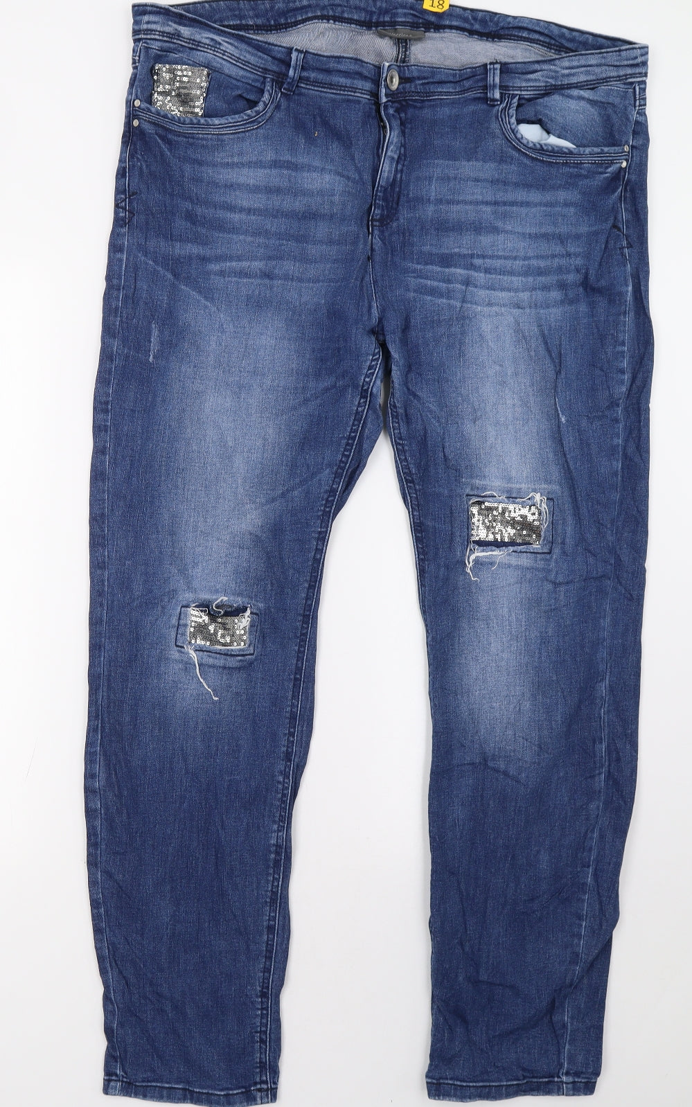 Yessica Womens Blue   Straight Jeans Size 18 L32 in