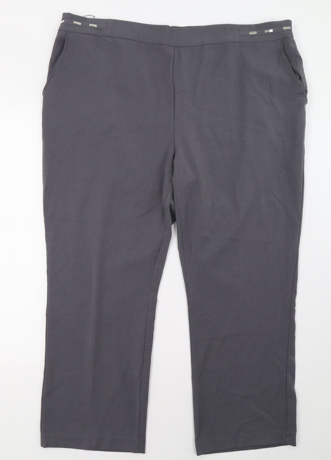 Anna Rose Womens Grey   Trousers  Size 22 L30 in