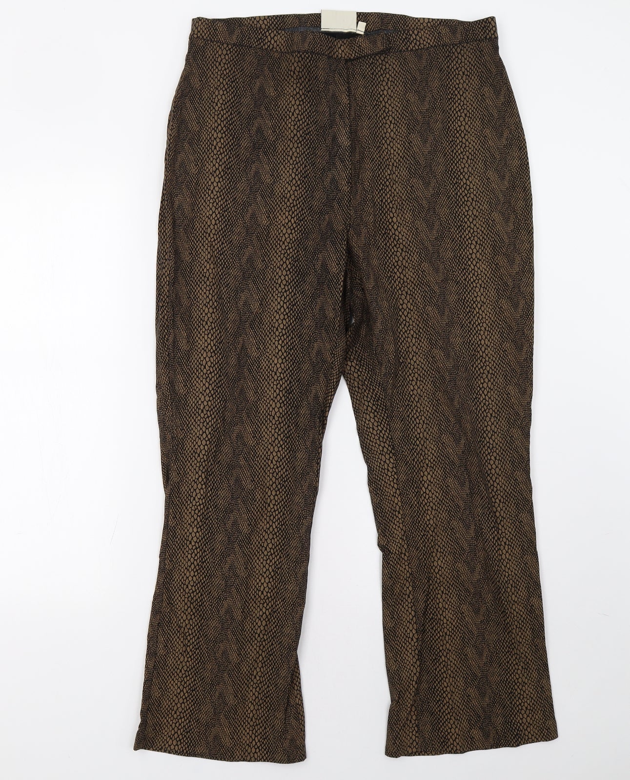 KappAhl Womens Brown Polka Dot  Trousers  Size 14 L30 in