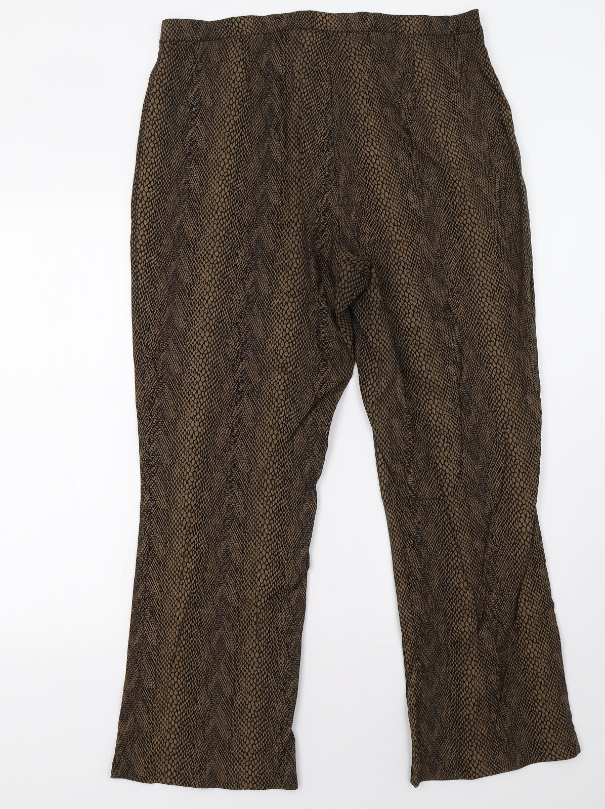KappAhl Womens Brown Polka Dot  Trousers  Size 14 L30 in
