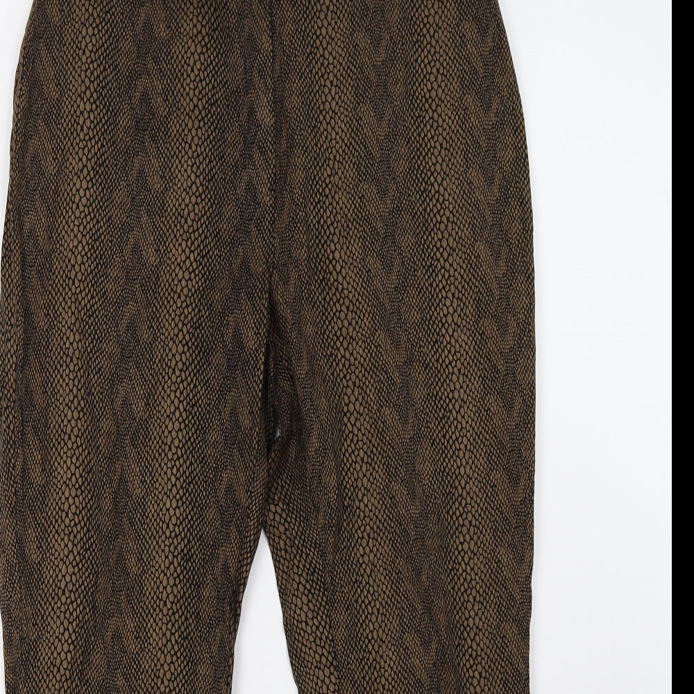 KappAhl Womens Brown Polka Dot  Trousers  Size 14 L30 in