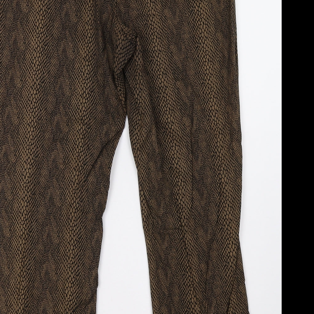 KappAhl Womens Brown Polka Dot  Trousers  Size 14 L30 in